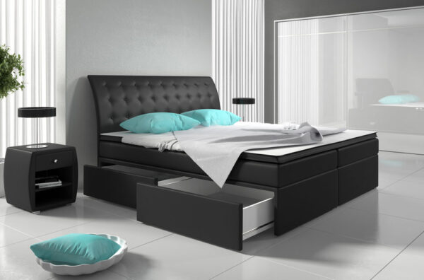 łóżko roxi czarne